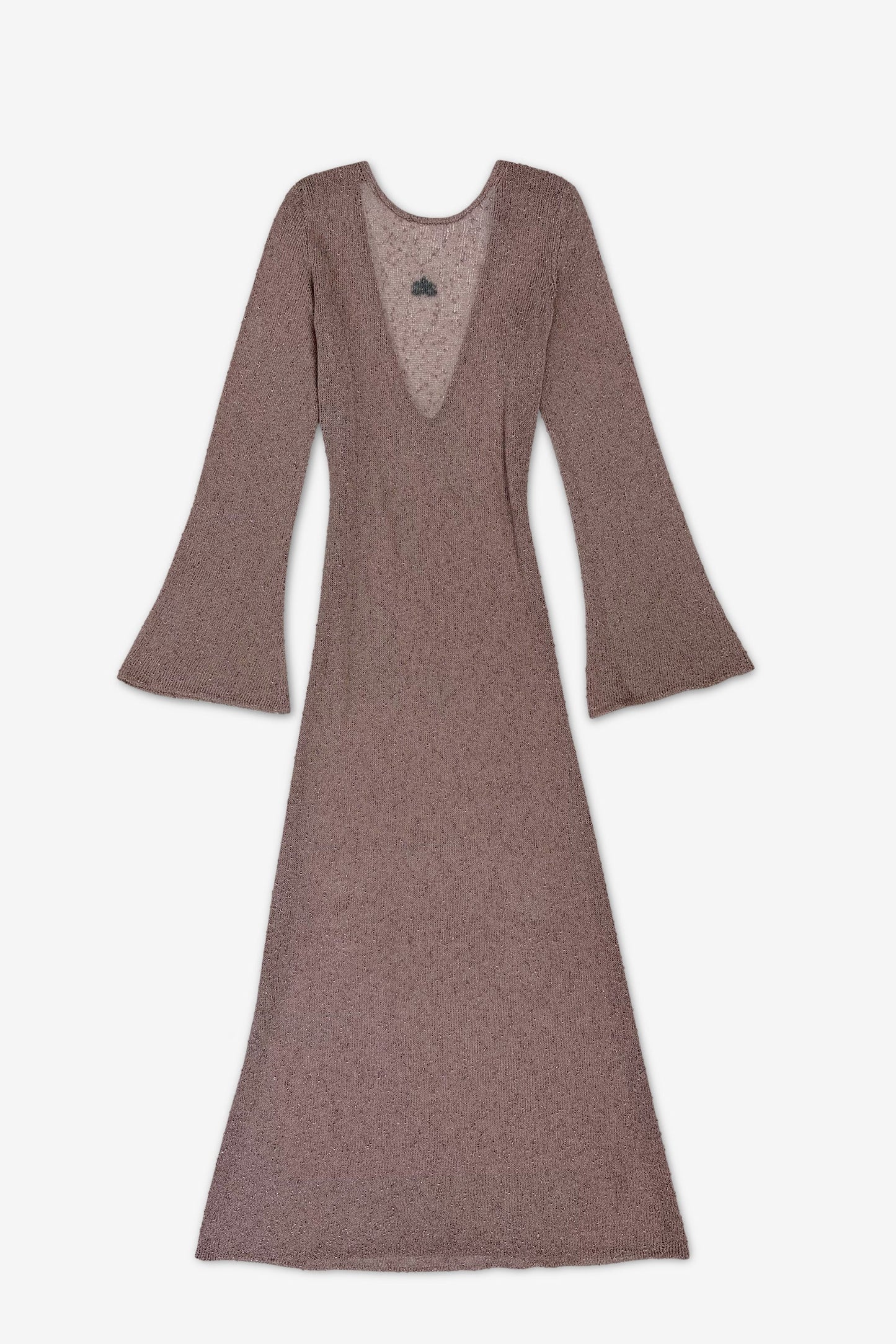 "Muse" semi-sheer long dress | dusty rose