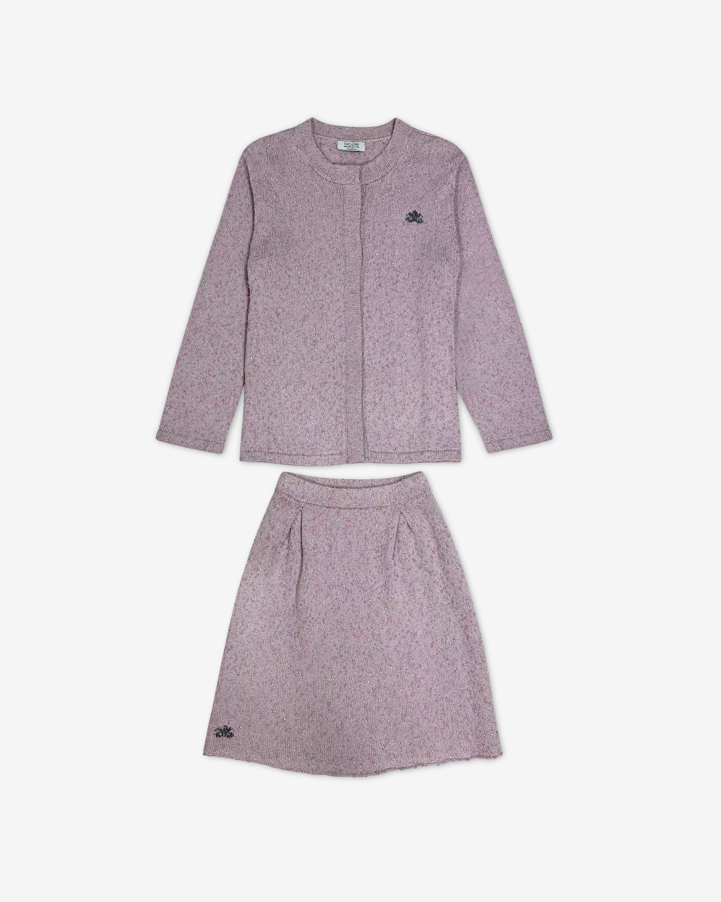 Костюм кардиган и юбка мини | розовый