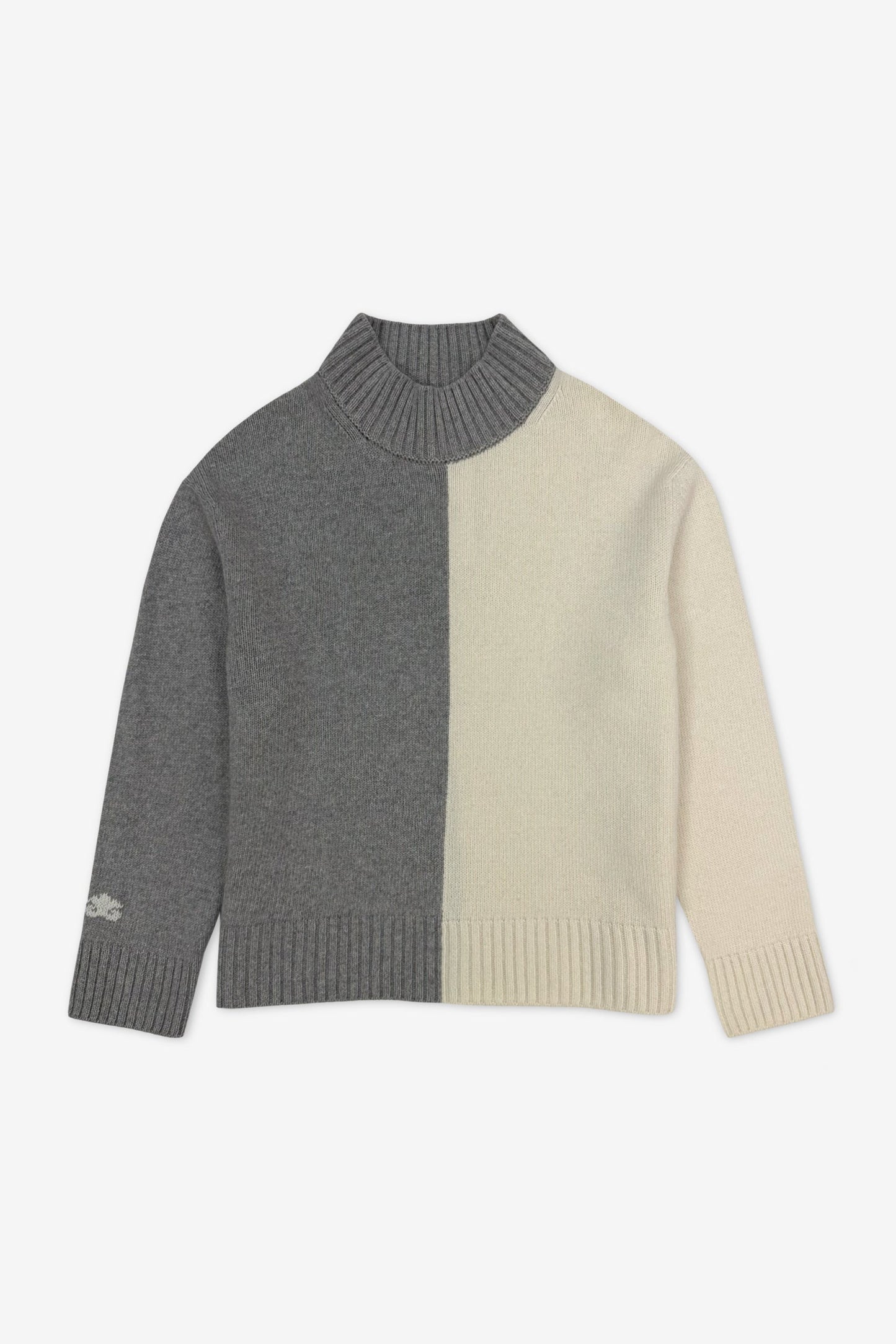 "Base" merino sweater | white-grey
