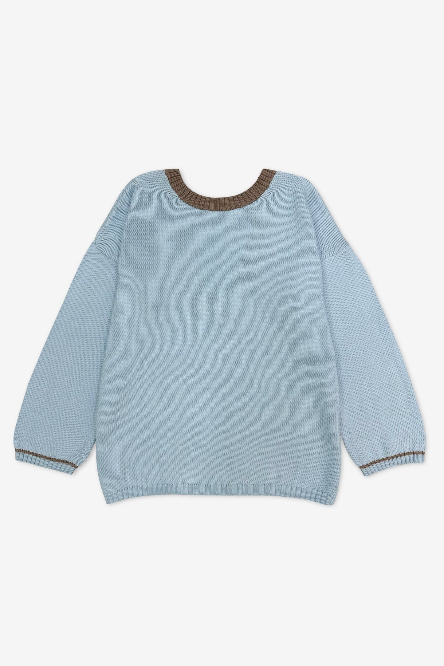 Reversible cotton sweater | blue