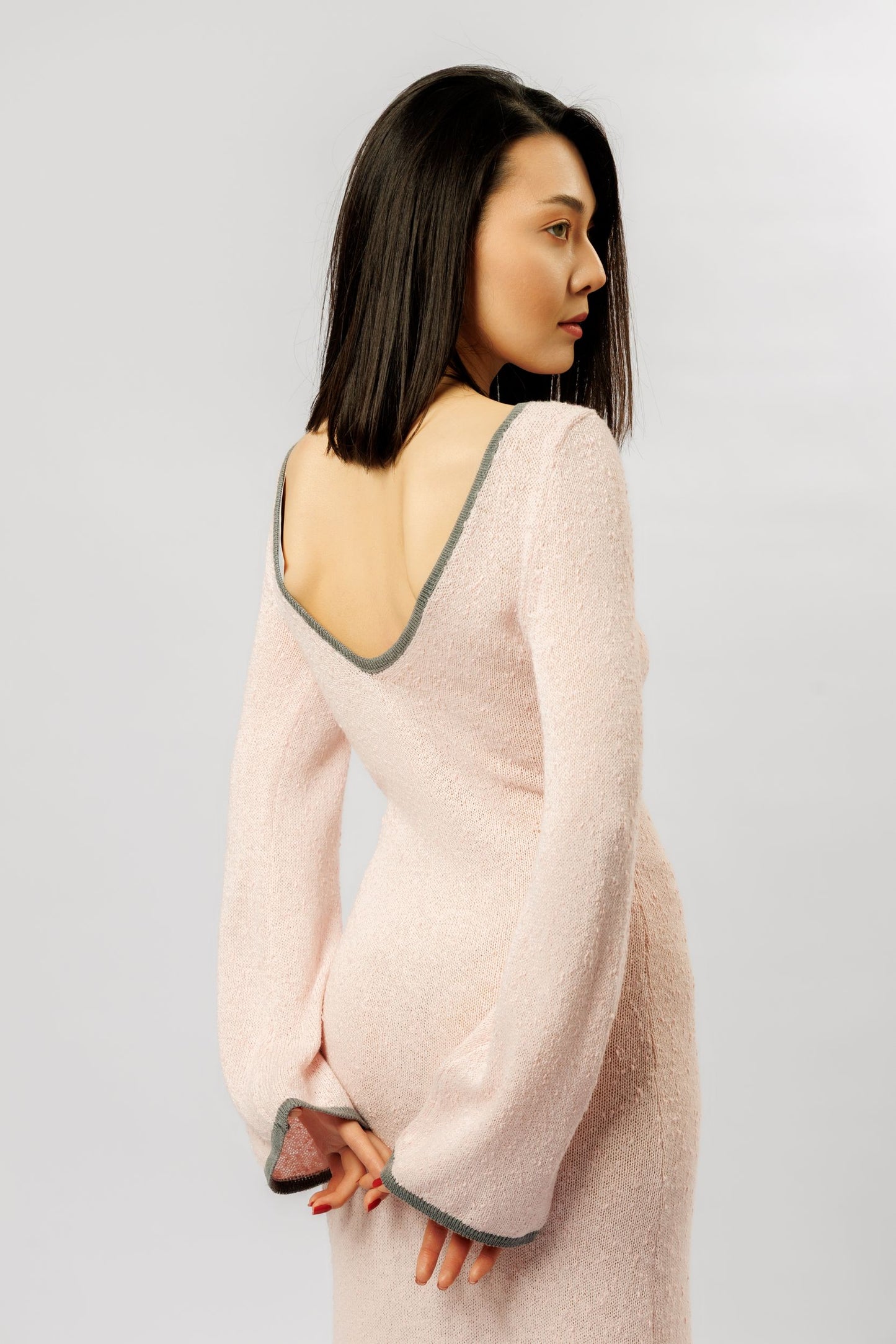 "Tenderness" Dress | pink velvet