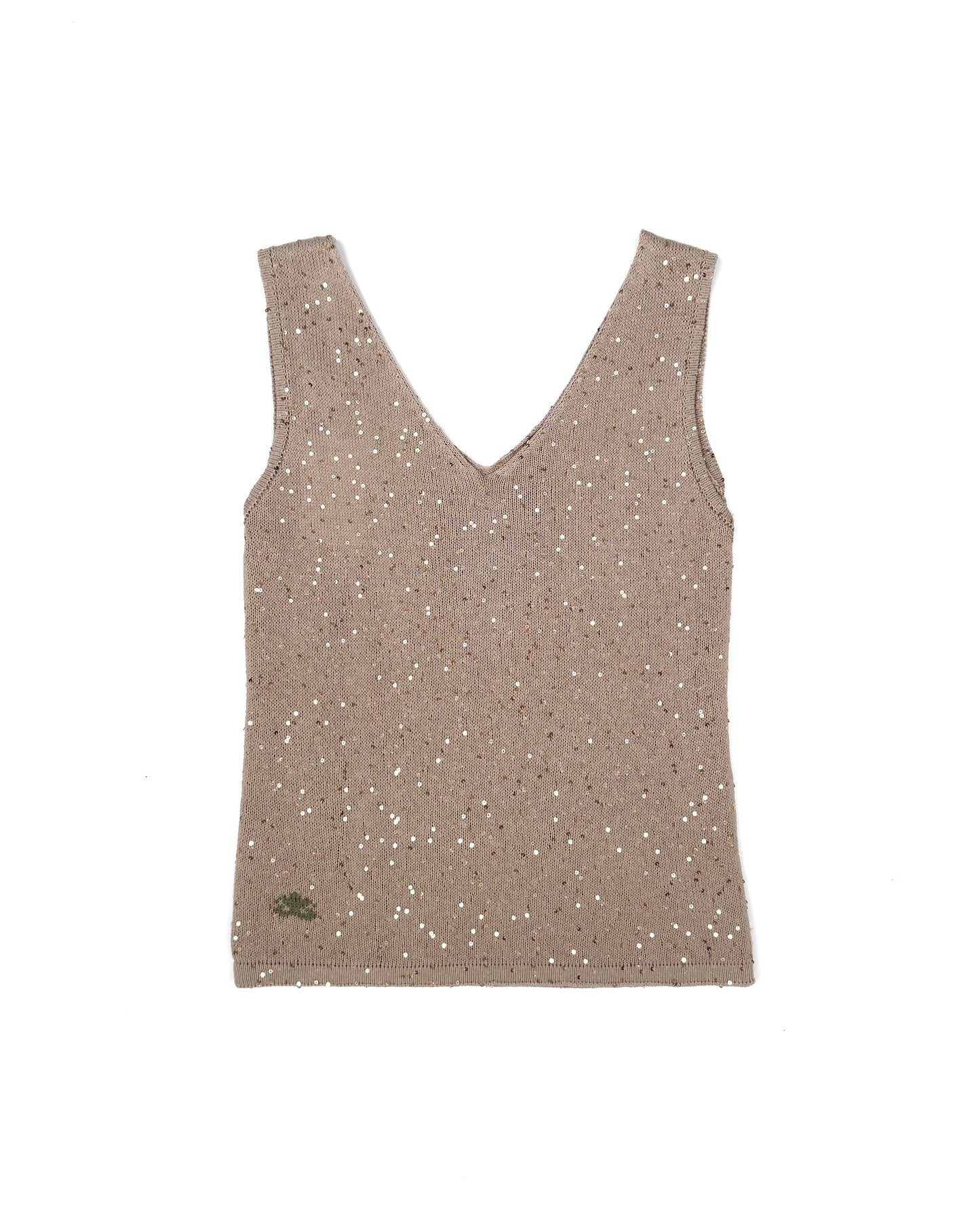Top "Shine" V-neck | coffee with milk