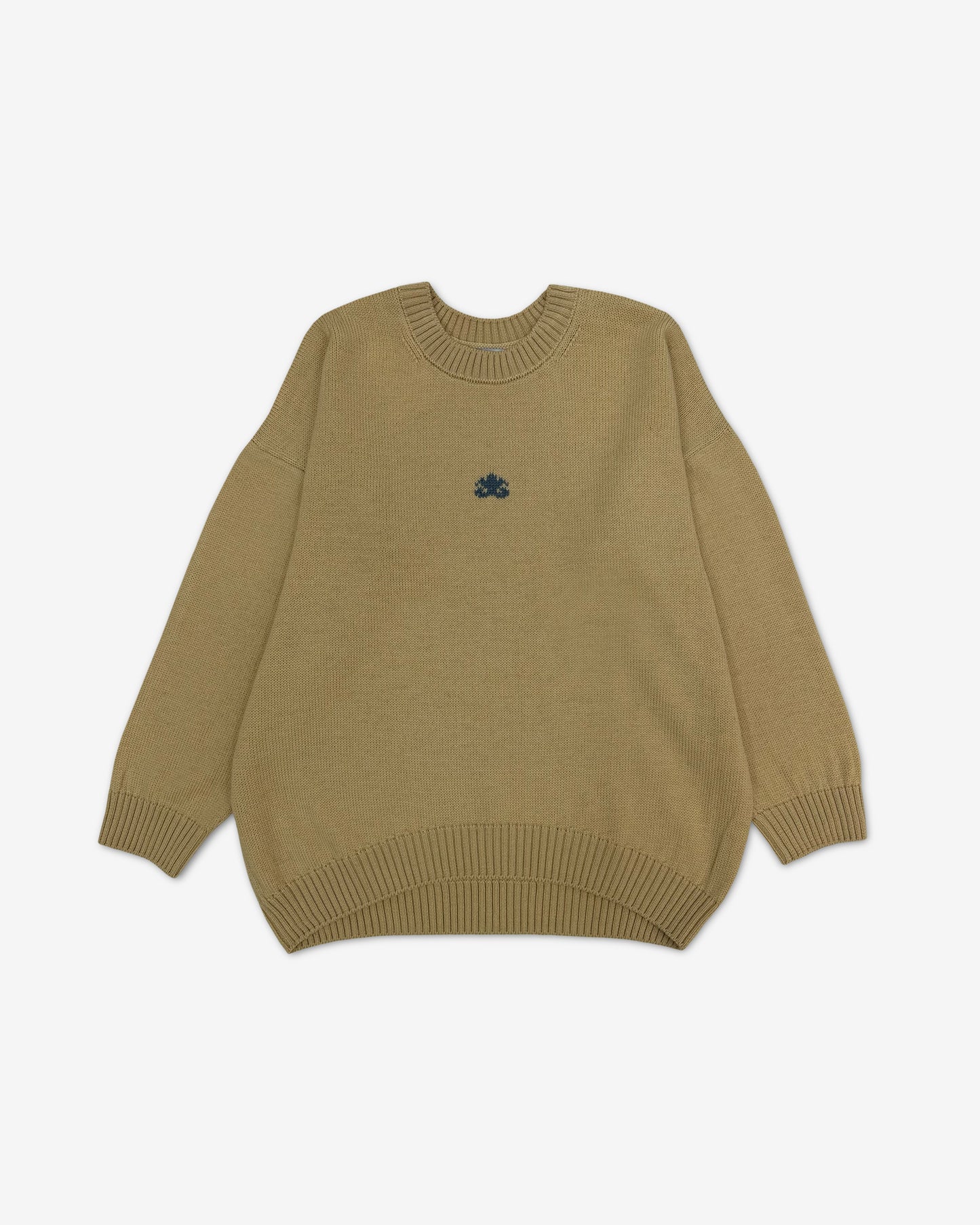 Свитер "Арка" со спущенным плечом круглый ворот | сливочный