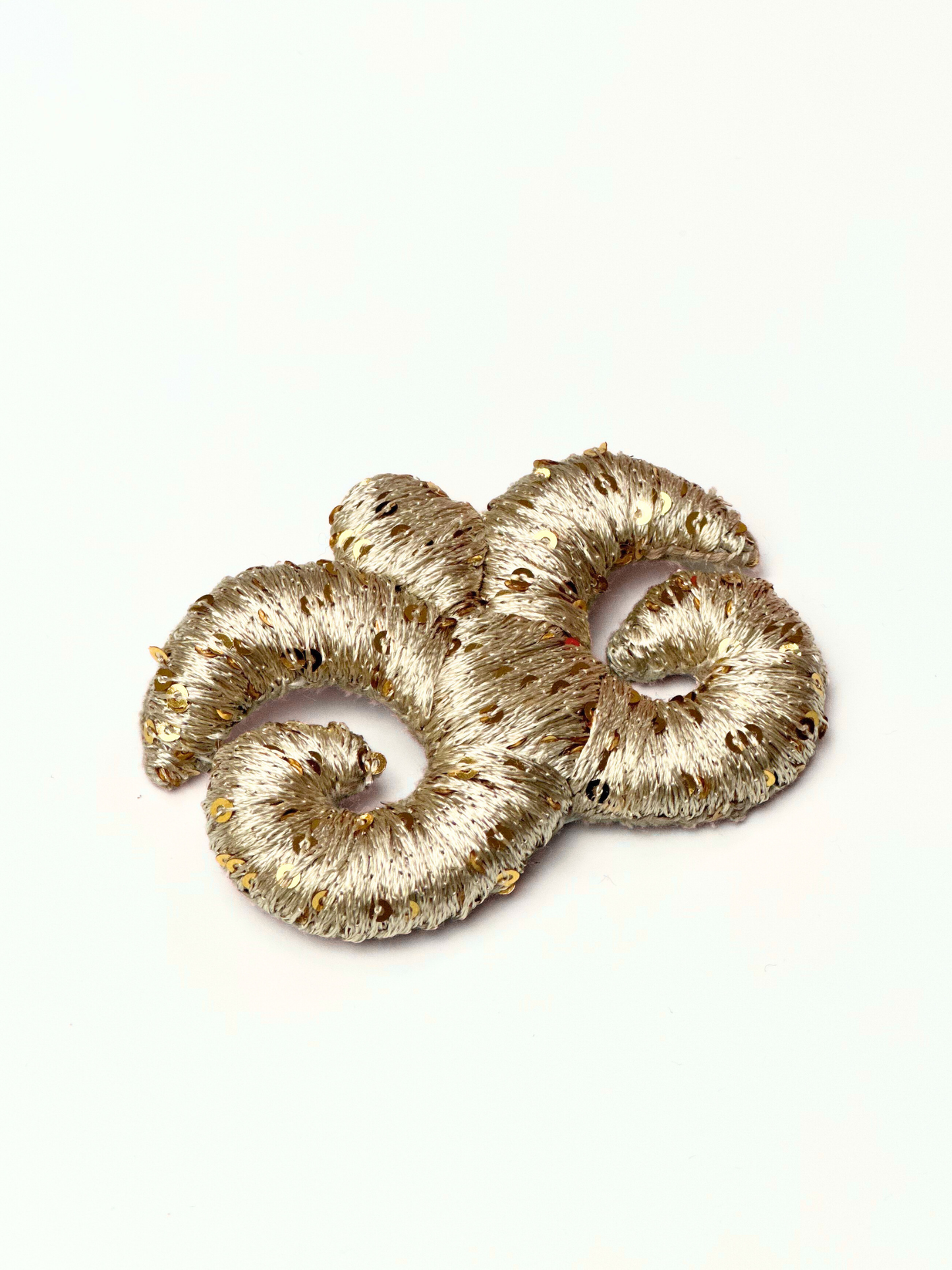 "Accel Erlanovna" Brooch | gold with gold sequins