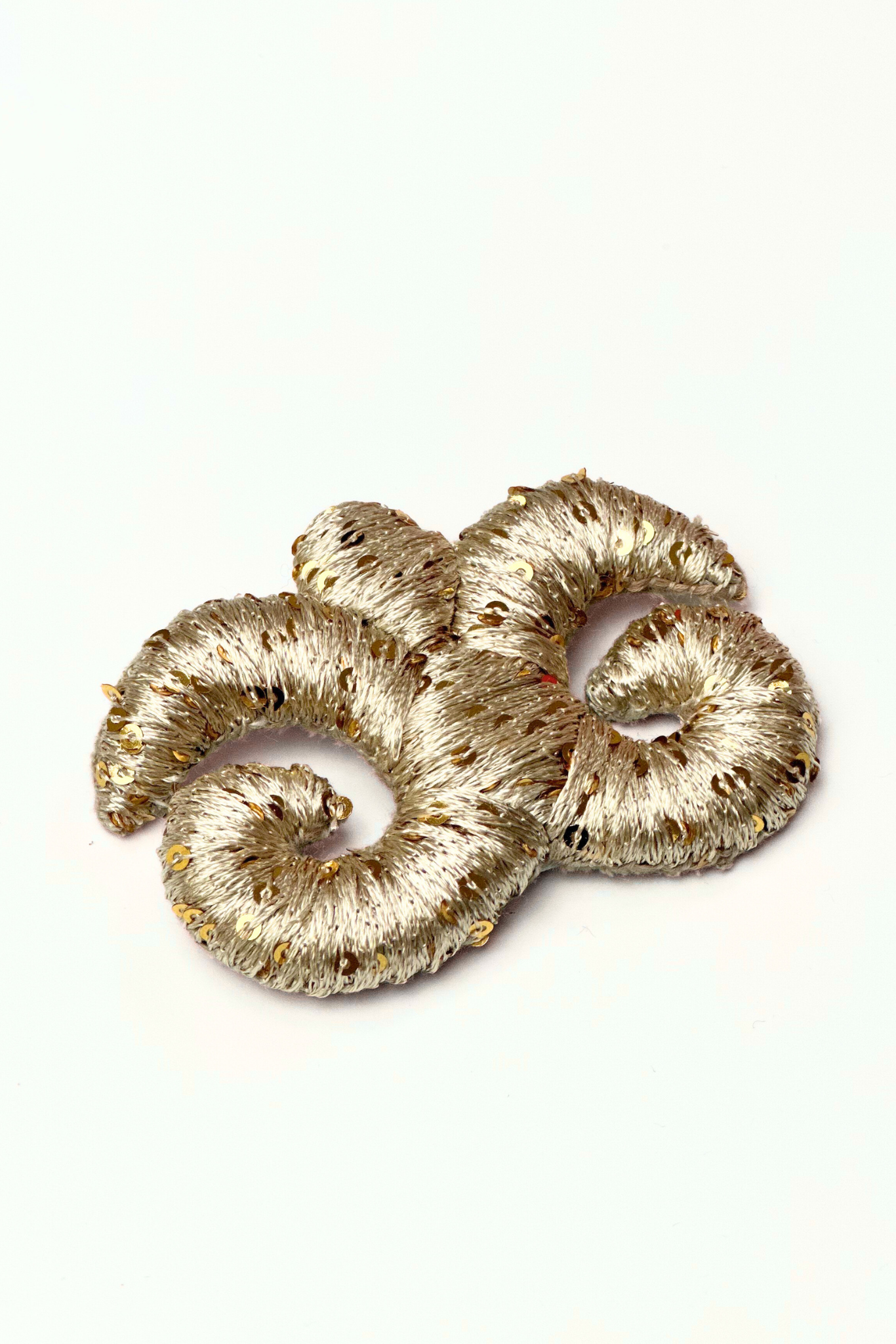 "Accel Erlanovna" Brooch | gold with gold sequins