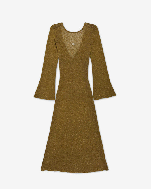 Туника "Muse" длинная | темное золото