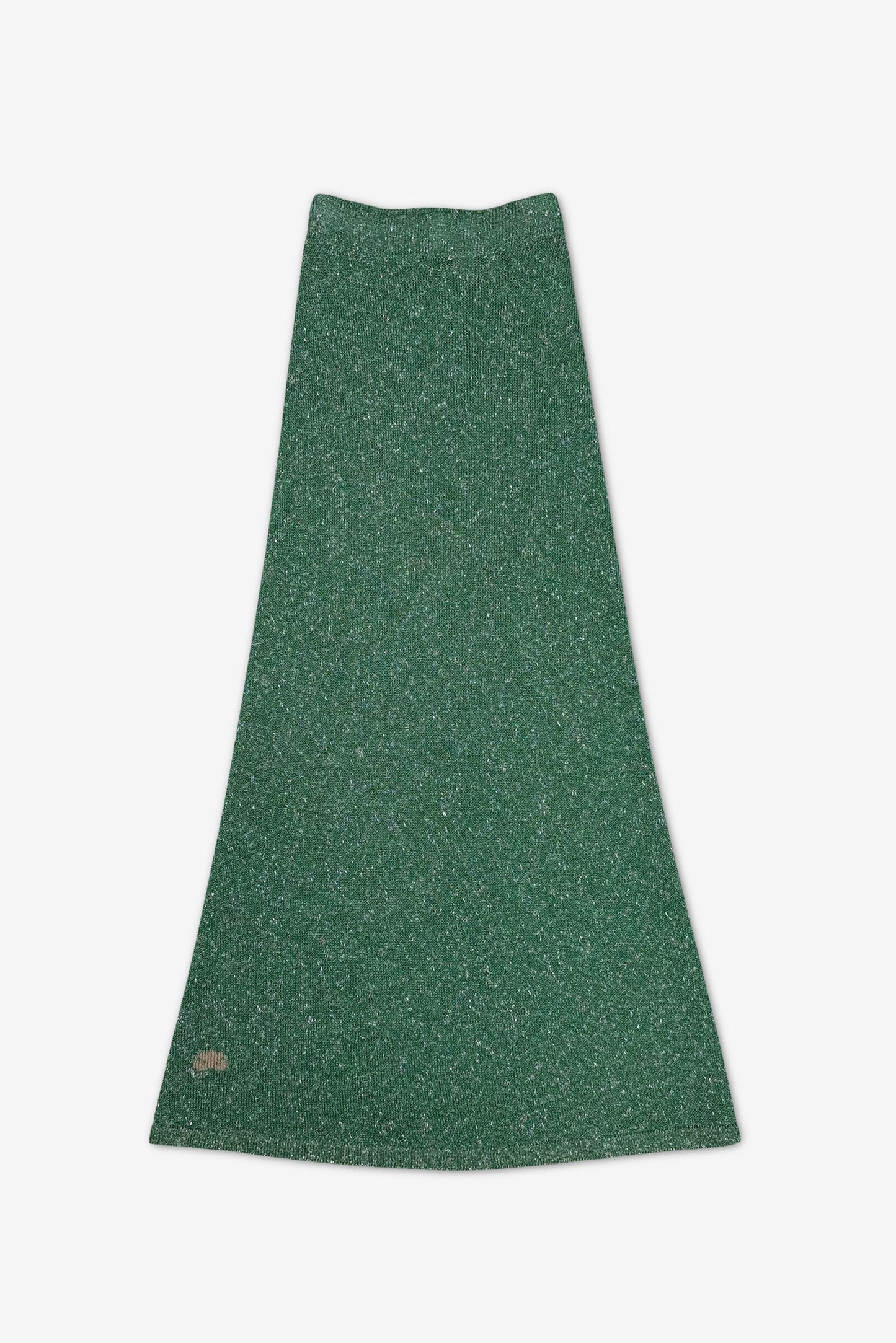A-Line skirt with knot lurex | light green pomegranate