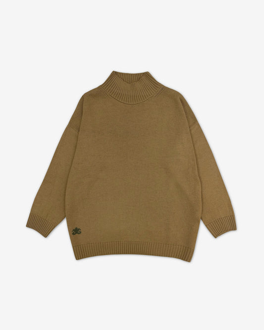 Свитер с горлом | светлый кэмел