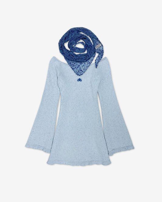 платье мини "Girl" | голубая дымка