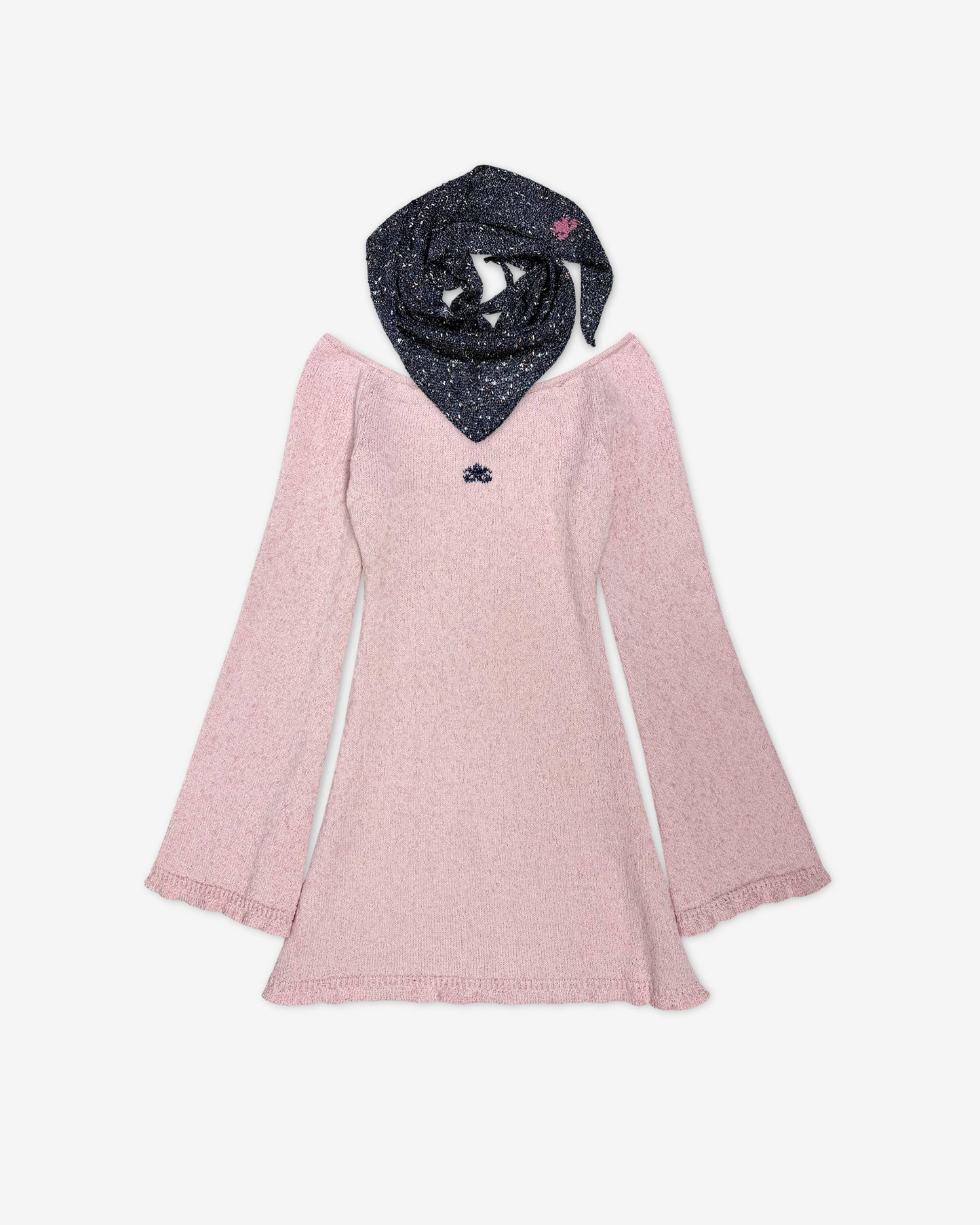 платье мини "Girl" | розовый бархат