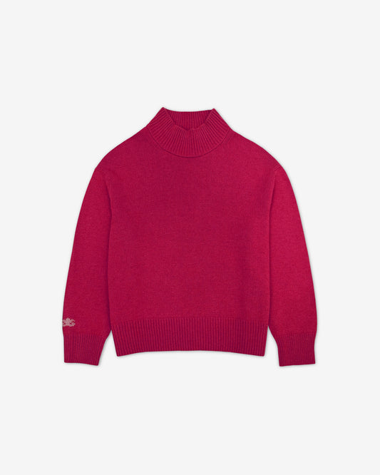 Свитер "Base" из мериноса плотный | фуксия