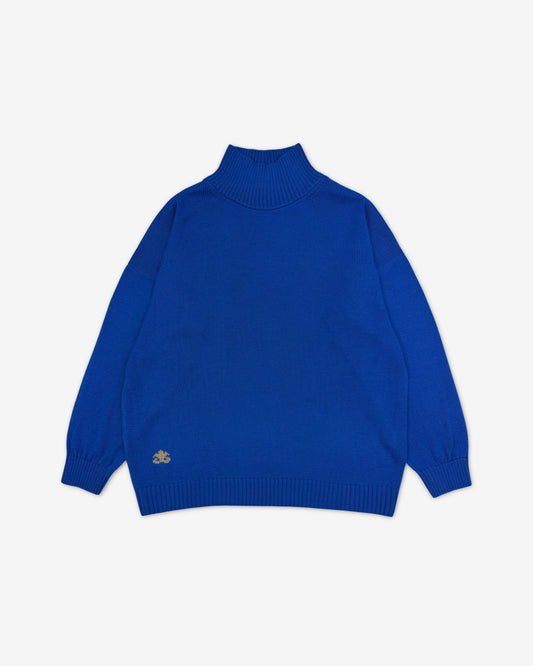 Свитер с горлом | электрик синий