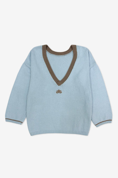 Reversible cotton sweater | blue