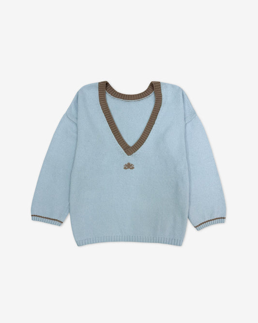 Свитер двухсторонний из хлопка | голубой