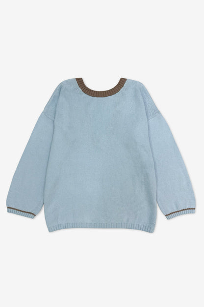 Reversible cotton sweater | blue