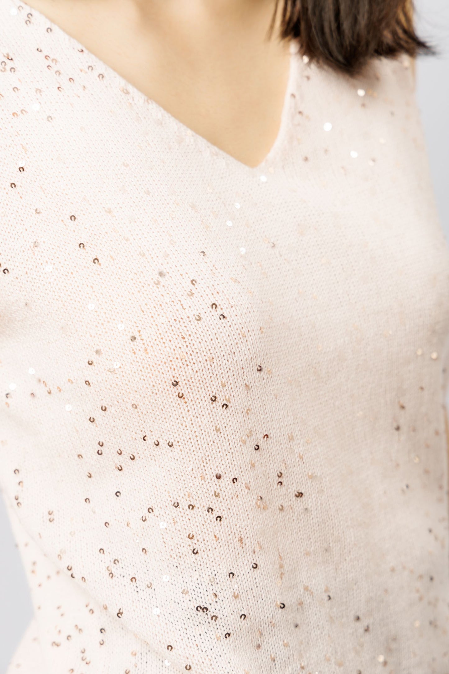 Top "Shine" V-neck | pink