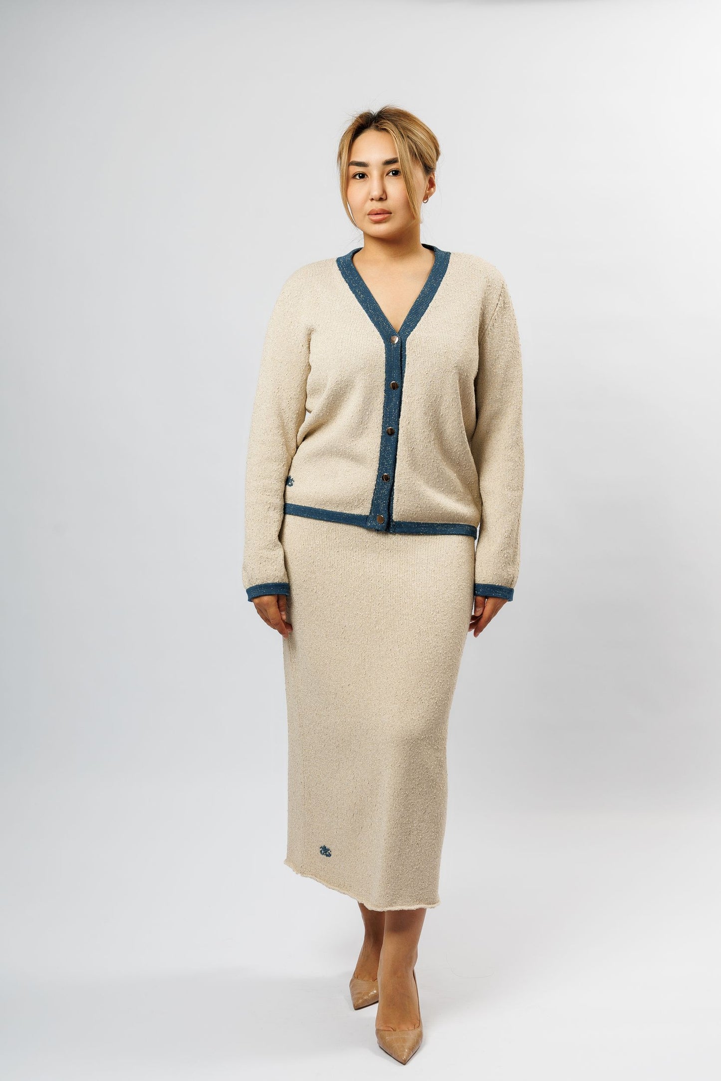 "Vanille" Set | beige with blue