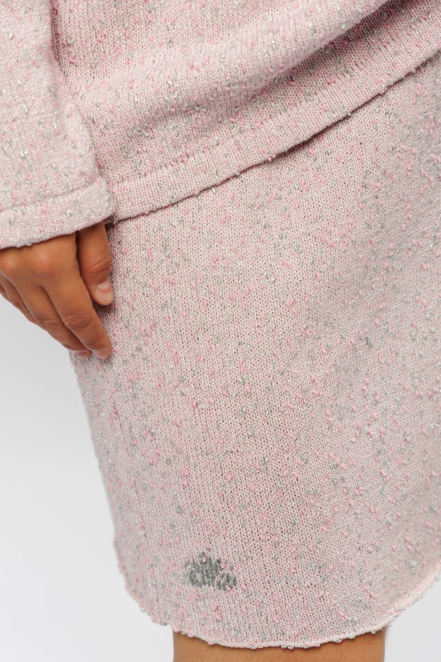 Cardigan & mini skirt set | pink