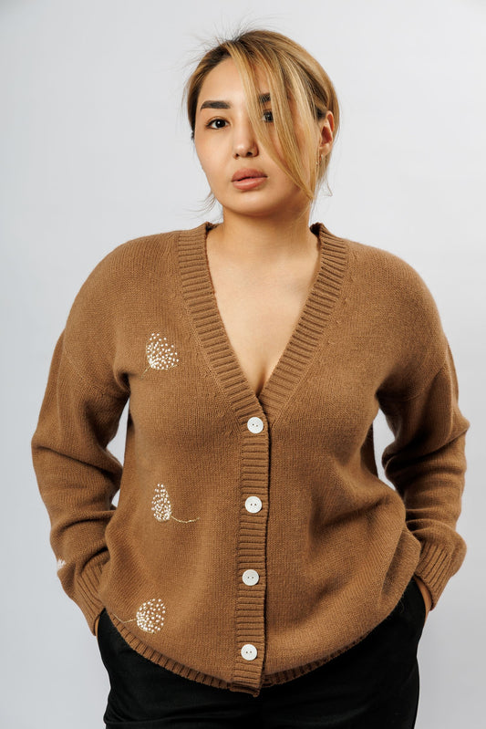 "Dandelion" Cardigan | wooden