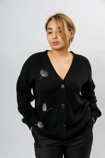 "Dandelion" Cardigan | black