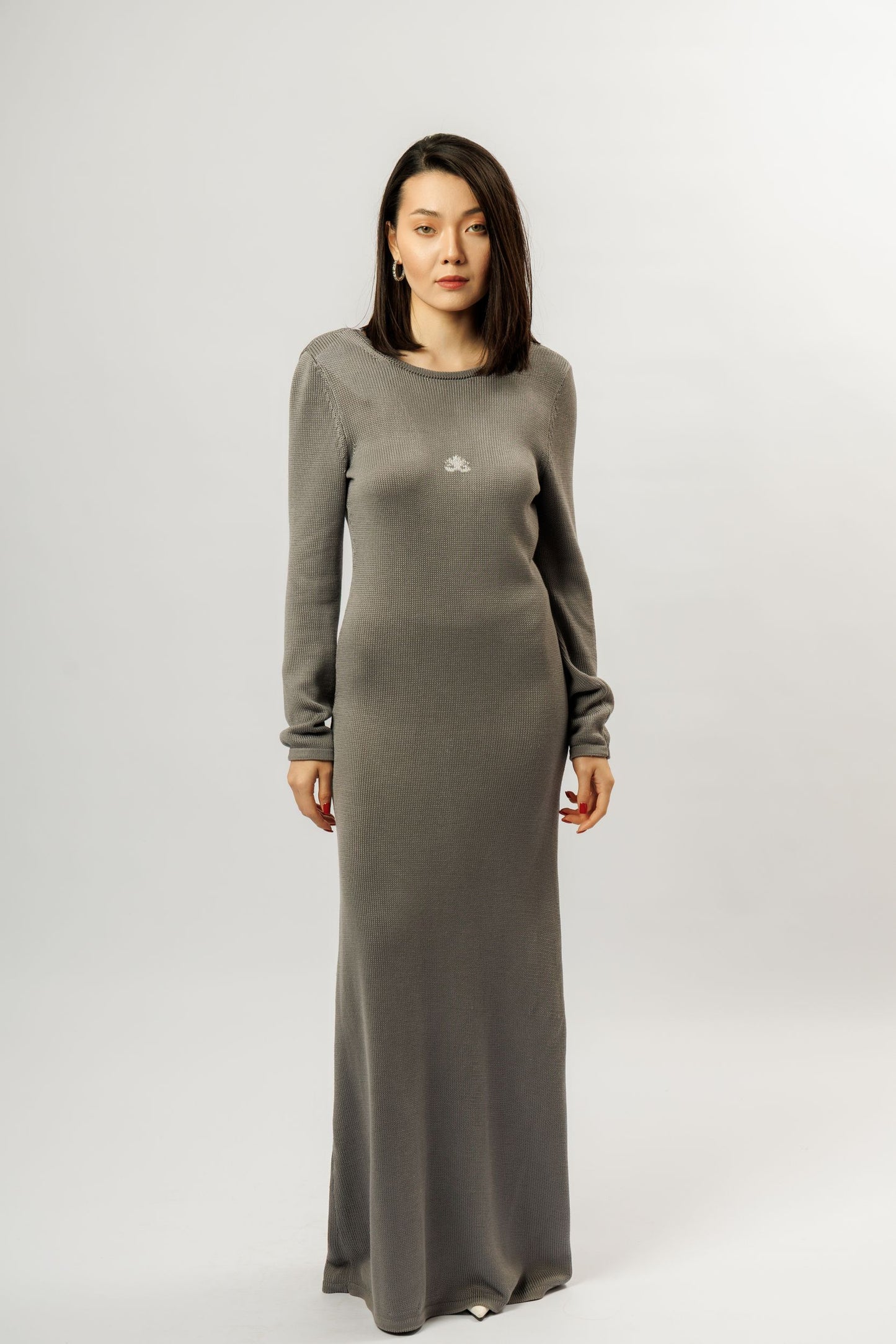 Silk dress | graphite