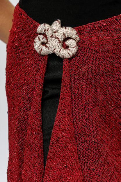 Sheer Wrap Scarf | red
