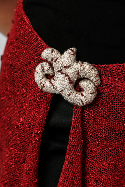 Sheer Wrap Scarf | red