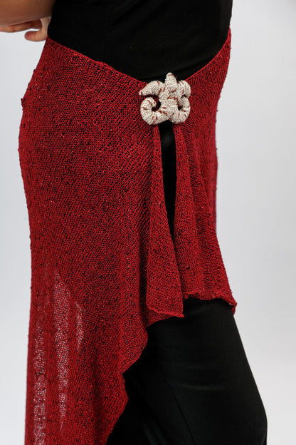 Sheer Wrap Scarf | red