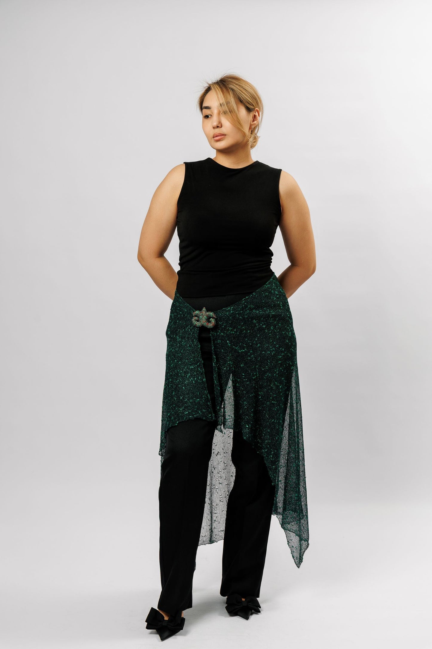 Sheer Wrap Scarf | green
