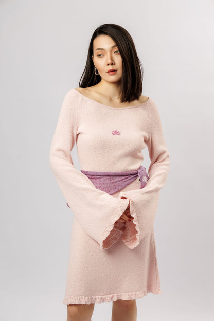 Mini dress "Girl" | pink velvet