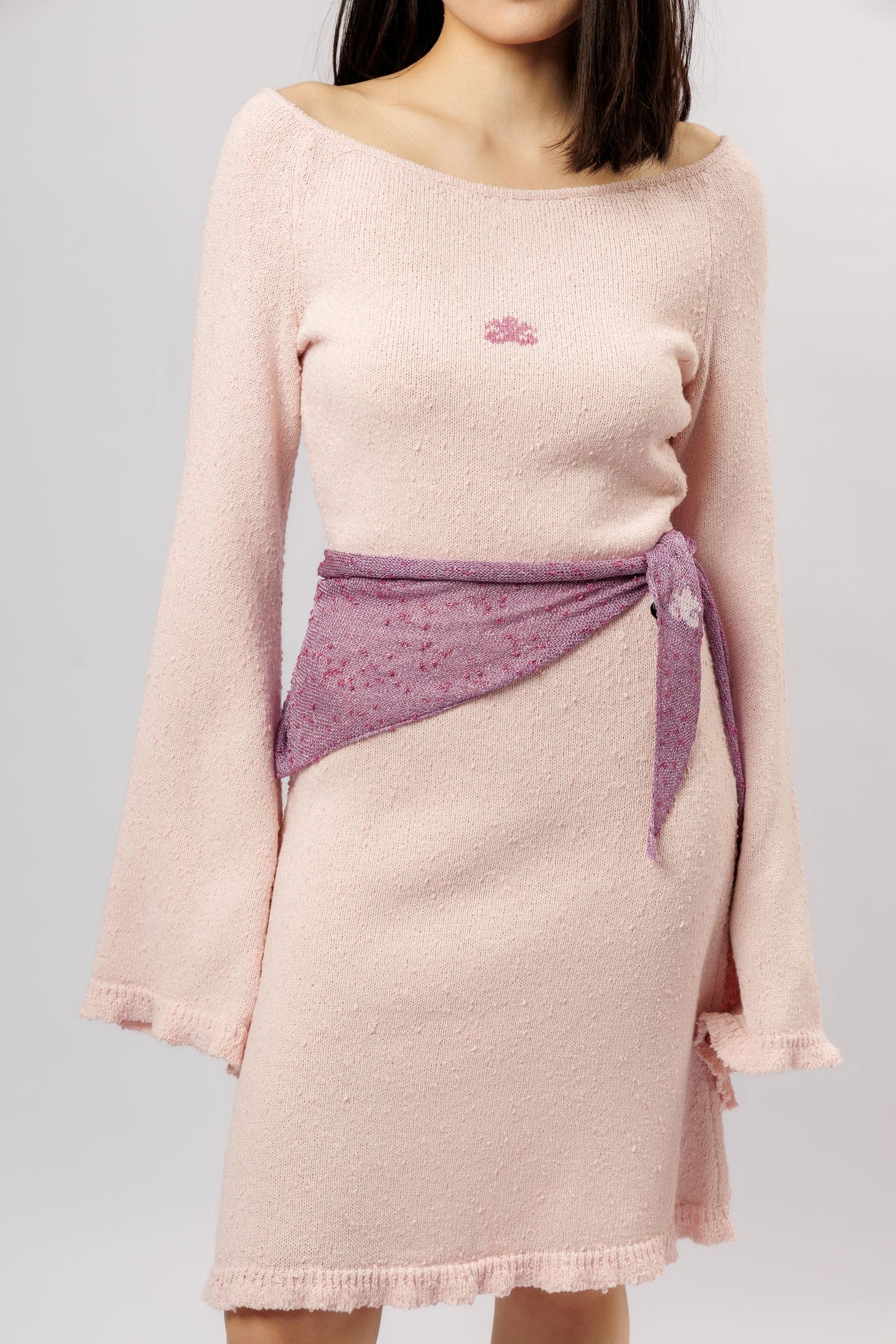 Mini dress "Girl" | pink velvet