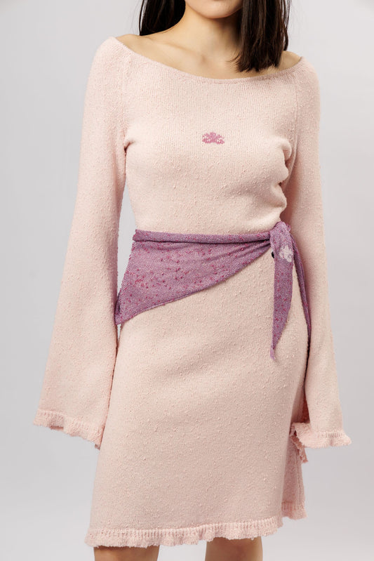 Mini dress "Girl" | pink velvet