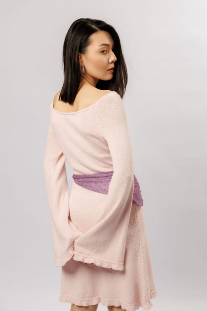Mini dress "Girl" | pink velvet