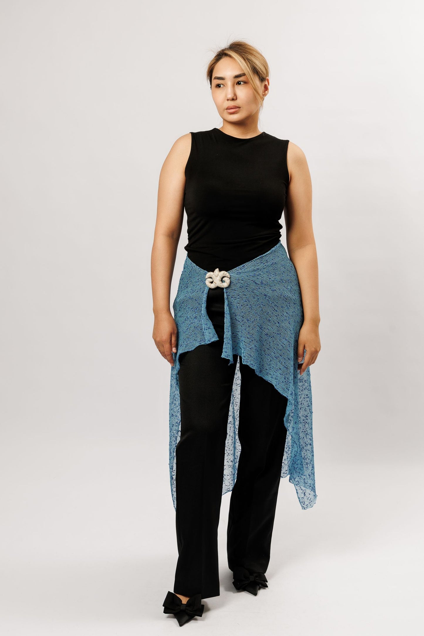 Sheer Wrap Scarf | blue breeze