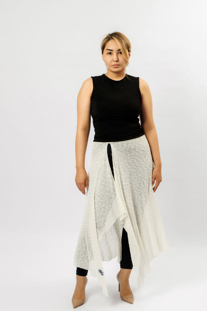  Kilt skirt  | white velvet