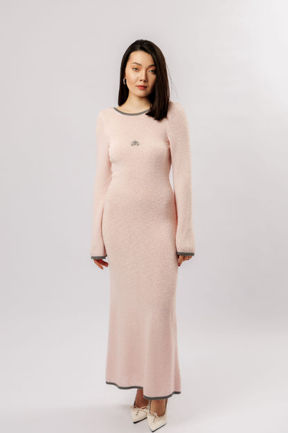 "Tenderness" Dress | pink velvet