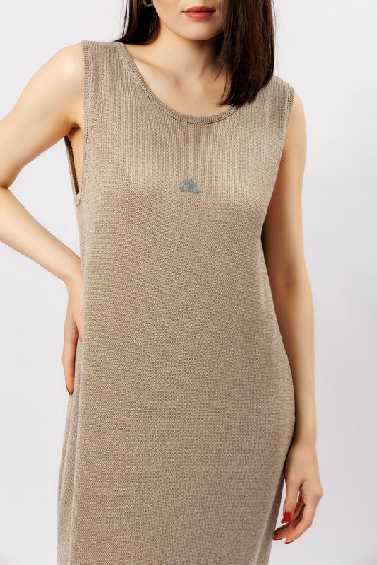 "Shine" dress | dark beige