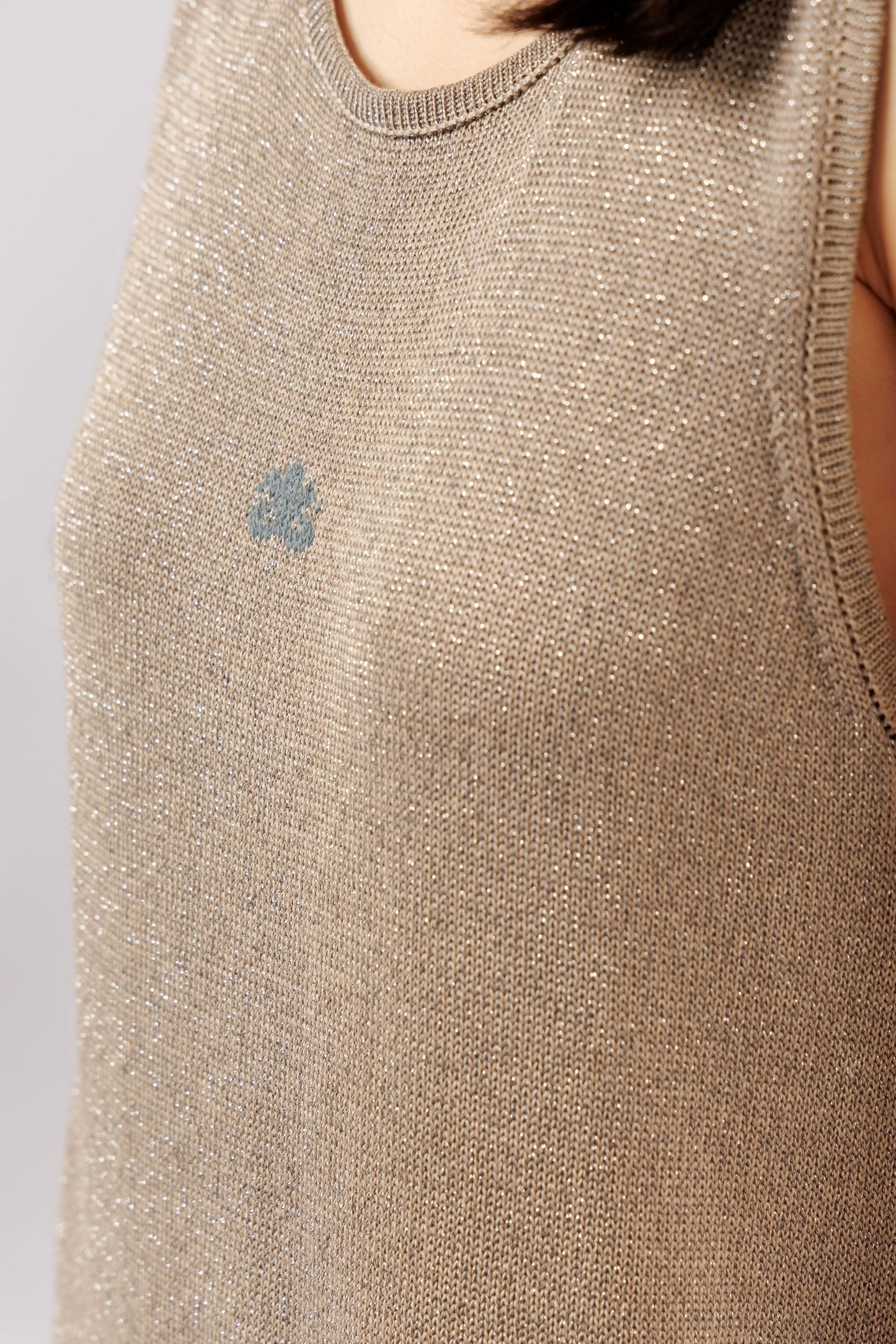 "Shine" dress | dark beige