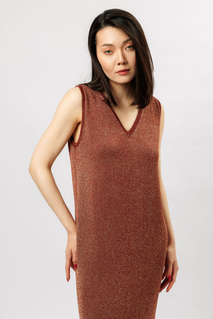 "Shine" dress | terracotta