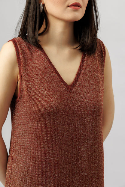 "Shine" dress | terracotta