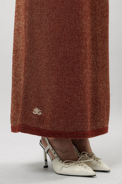 "Shine" dress | terracotta