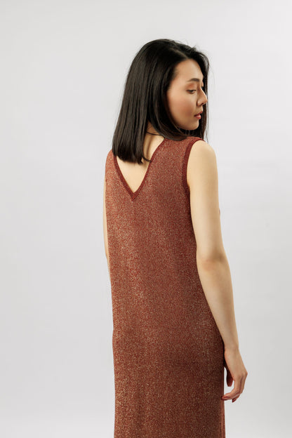 "Shine" dress | terracotta