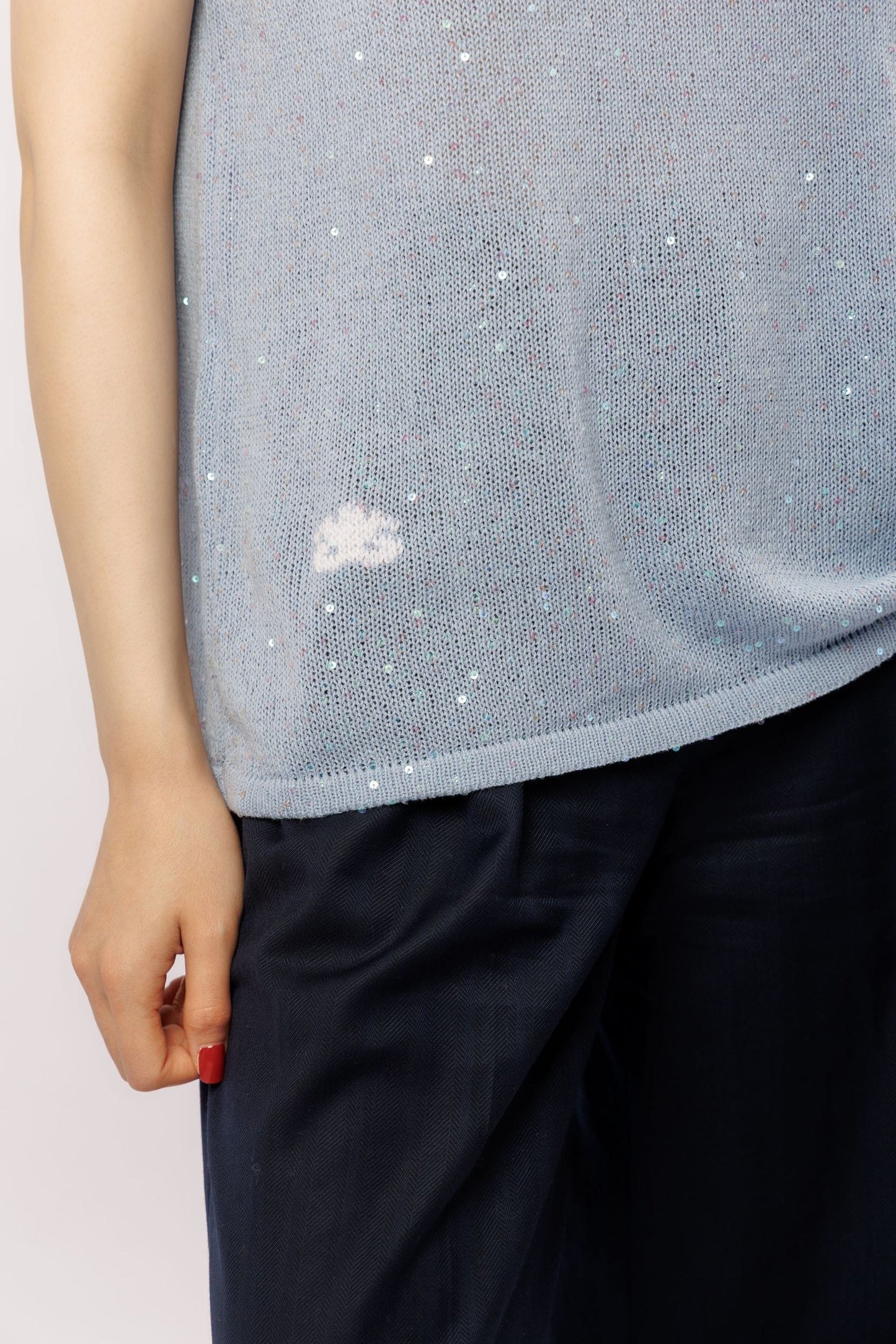 Top "Shine" V-neck | blue