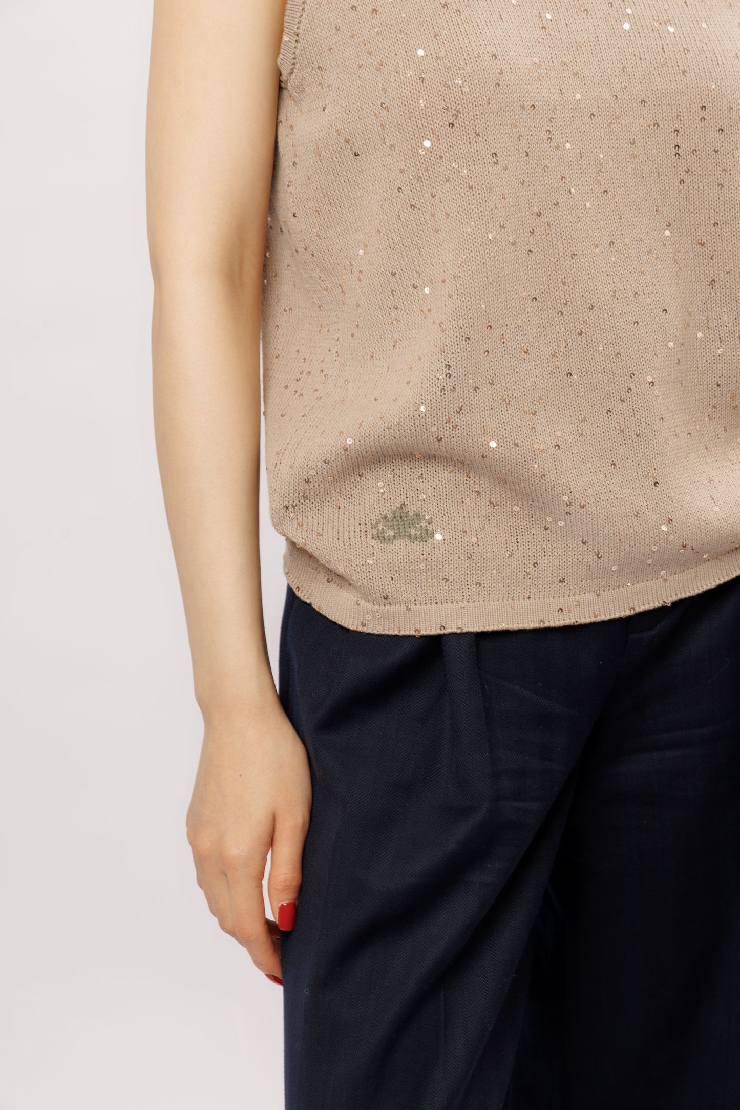 Top "Shine" V-neck | coffee with milk