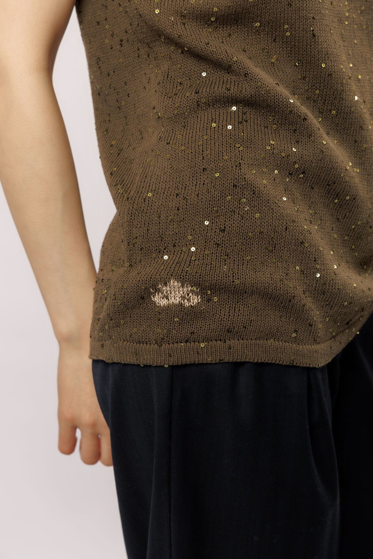 Top "Shine" V-neck | olive