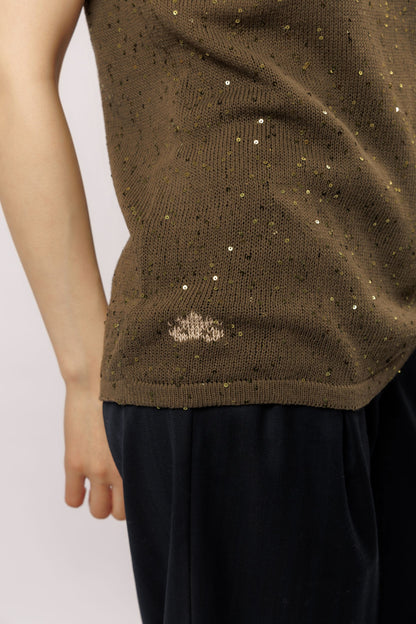 Top "Shine" V-neck | olive