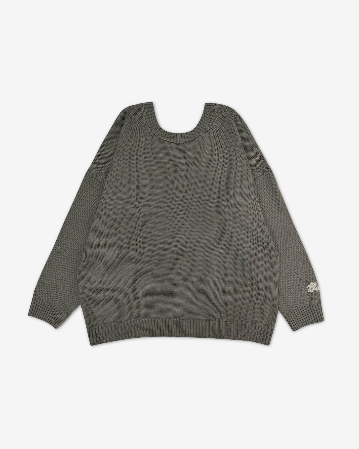 Свитер двухсторонний | зеленовато-серый