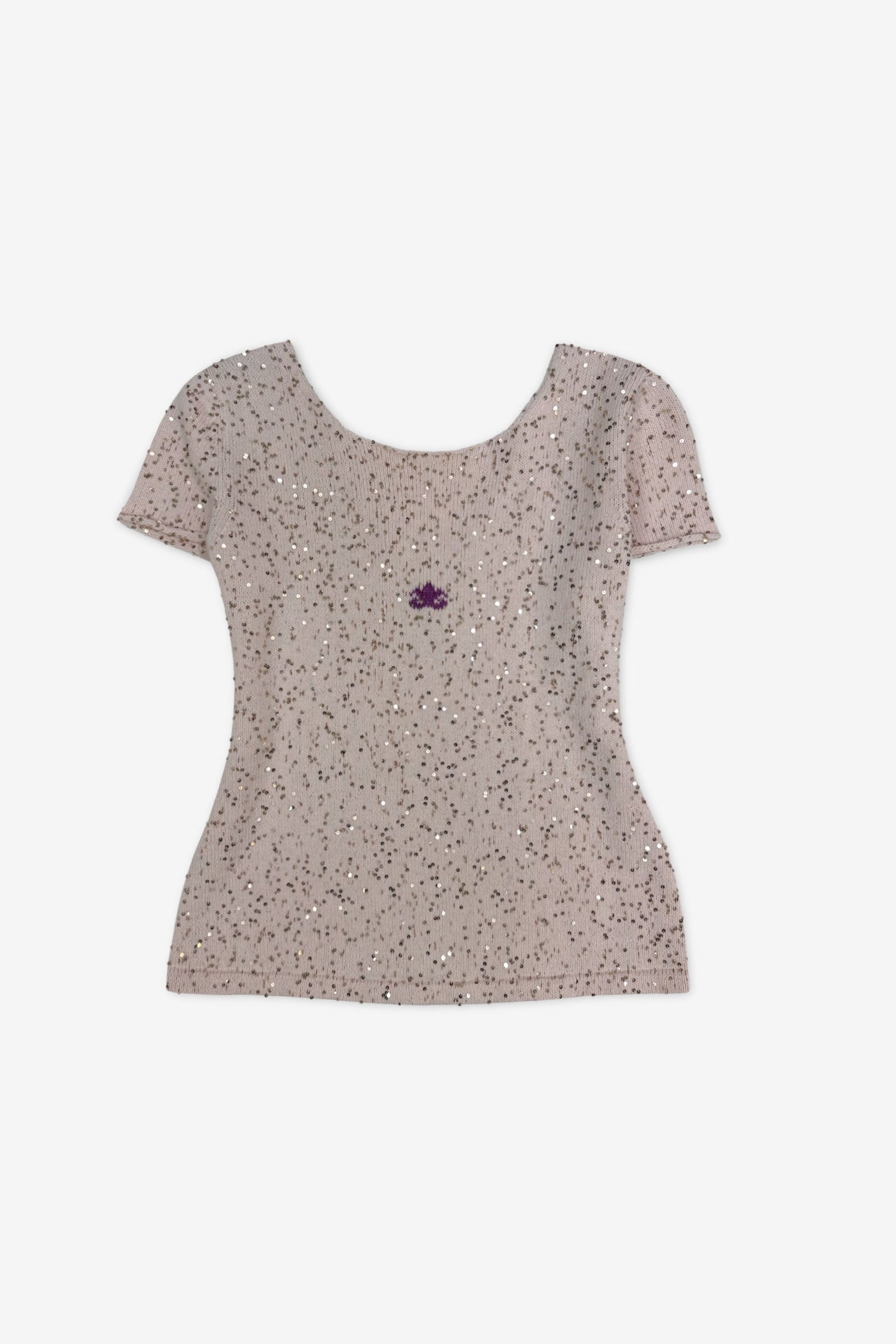 Short sleeve top "Sequins" | pink