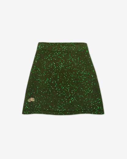 "Shine" mini skirt | green