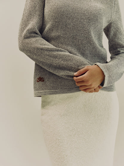 Mirage Long Sleeve Top | Light Grey